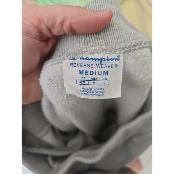 Vtg Champion Gray Reverse Weave Athletic Sports Jogger Sweatpants Men's Medium - Picture 5 of 5